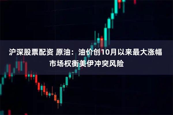 沪深股票配资 原油：油价创10月以来最大涨幅 市场权衡美伊冲突风险