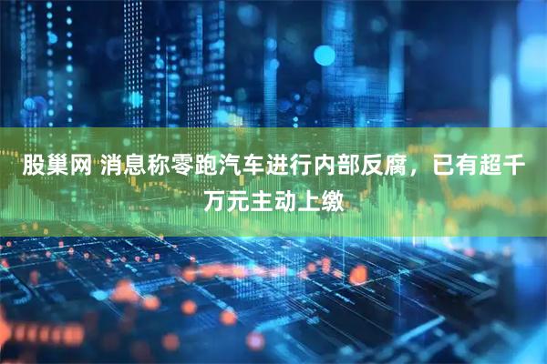 股巢网 消息称零跑汽车进行内部反腐，已有超千万元主动上缴