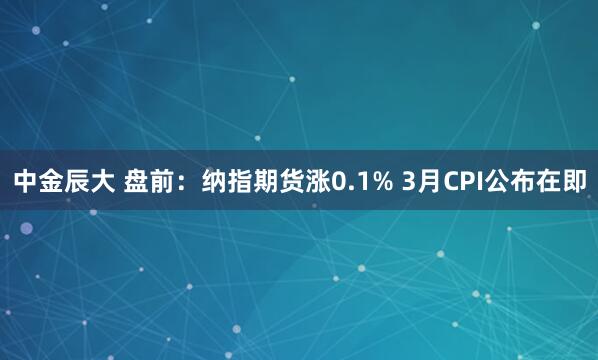中金辰大 盘前：纳指期货涨0.1% 3月CPI公布在即